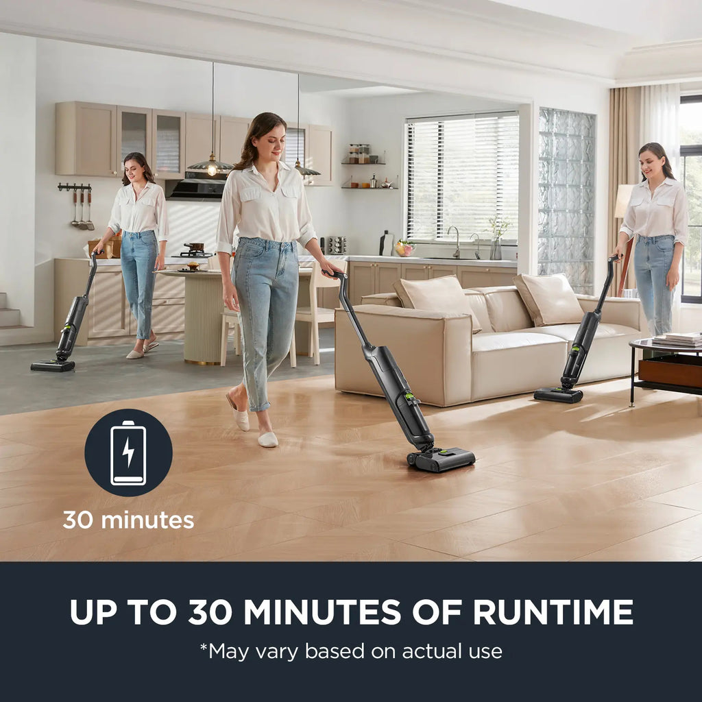 Cordless Wet Dry Hard Floor Cleaner, Smart Vacuum Mop for Multi-Surfaces